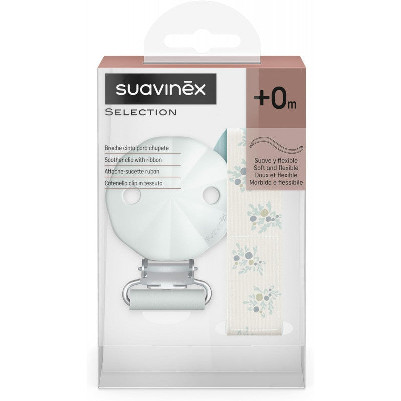 Portachupete de tela Suavinex Azul