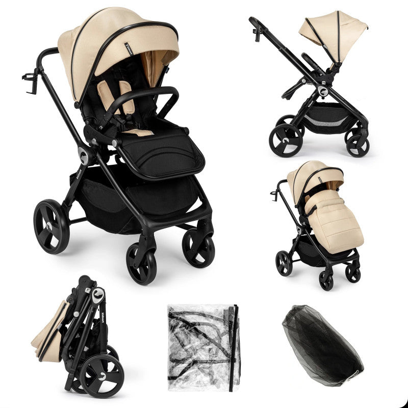 Isbjorn Kidnort - Cochecito reversible beige