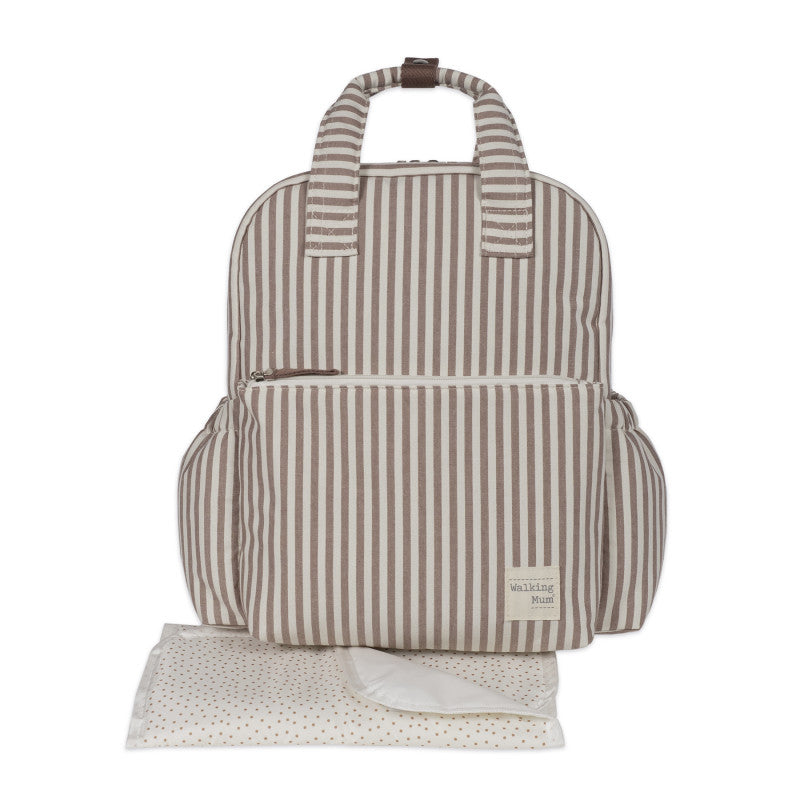 Mochila Praliné Rayas Waliking Mum Moka