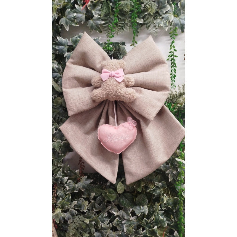 Teddy Bear Birth Bow