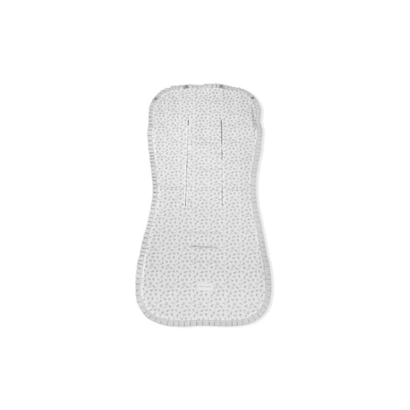Colchoneta Little Bloom Flores Gris