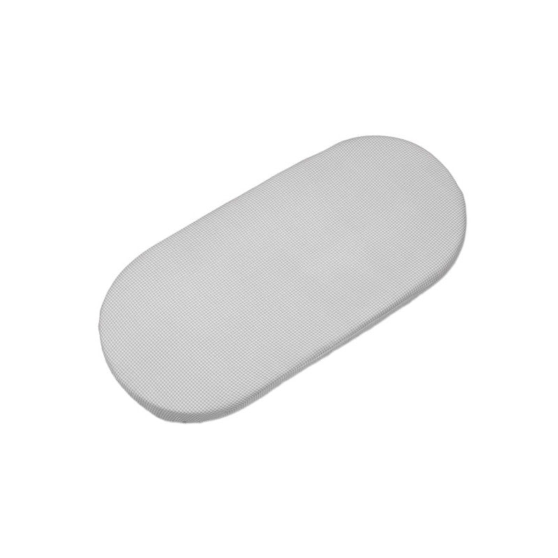 Sábana bajera para capazo + Muselina Little Bloom Vichy Gris