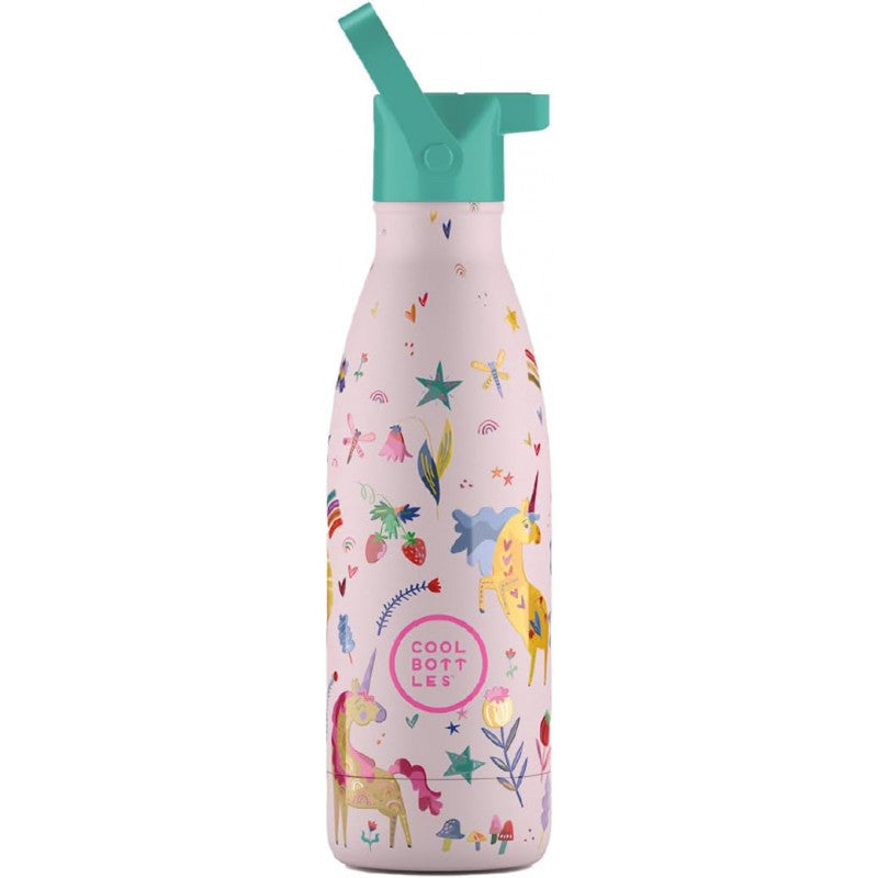 Botella de acero inoxidable para niños 350 ml Unicornios divertidos