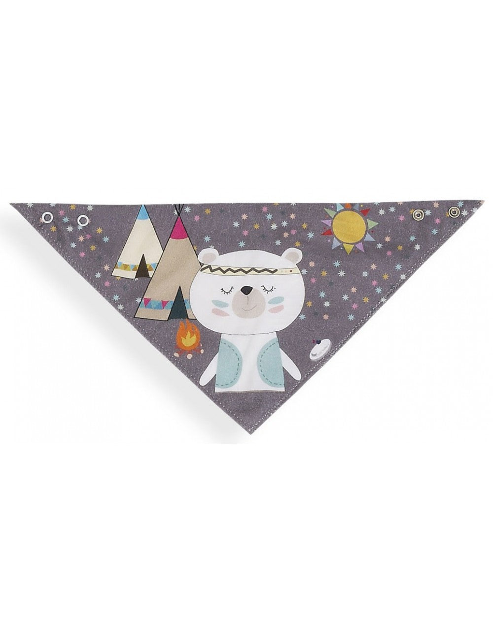 Bandana Babero InterBaby Indio Gris
