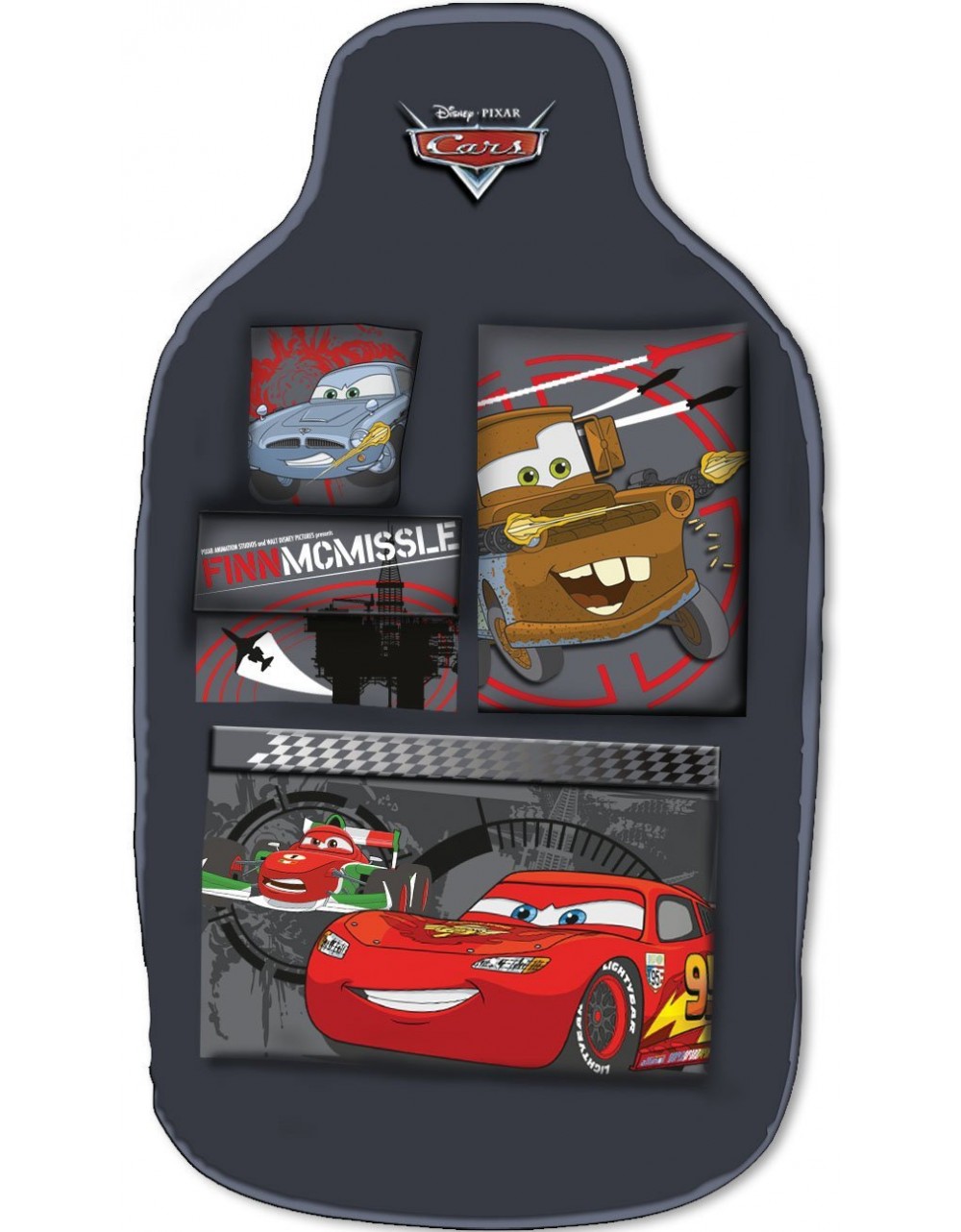 Protector de asiento con bolsillos Cars