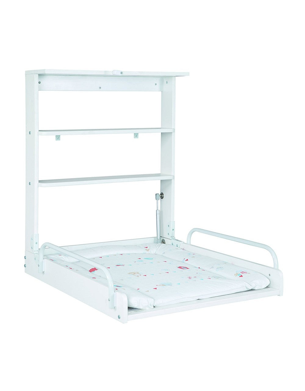 White Wall-Mounted Changing Table