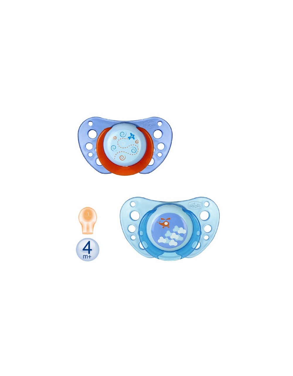 Chupete Chicco Physio Air azul 4m+