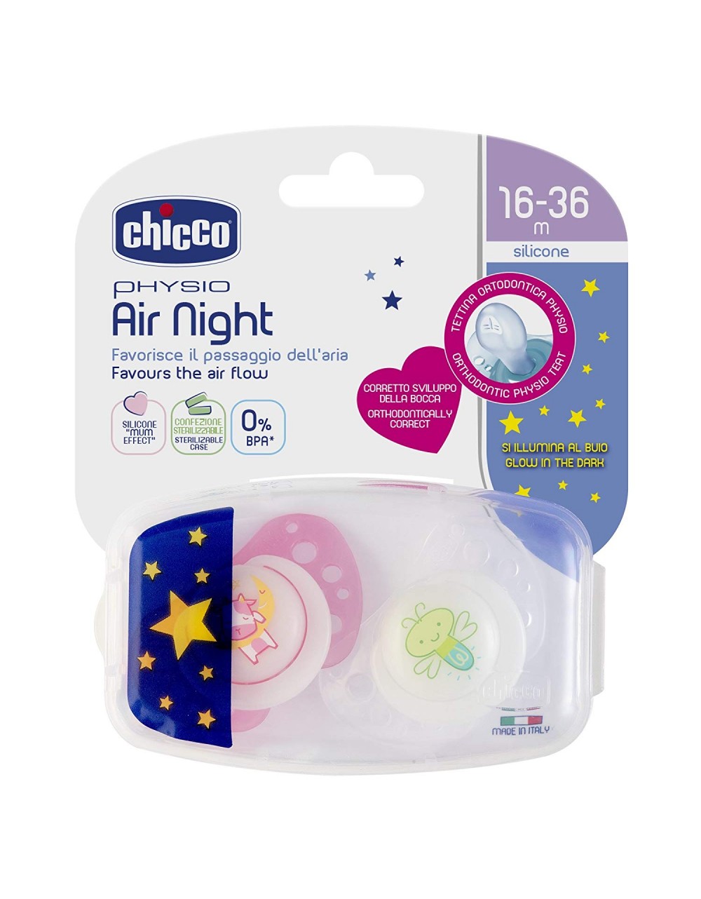 Physio Air Luminoso 16-36 meses Silicona Blanco