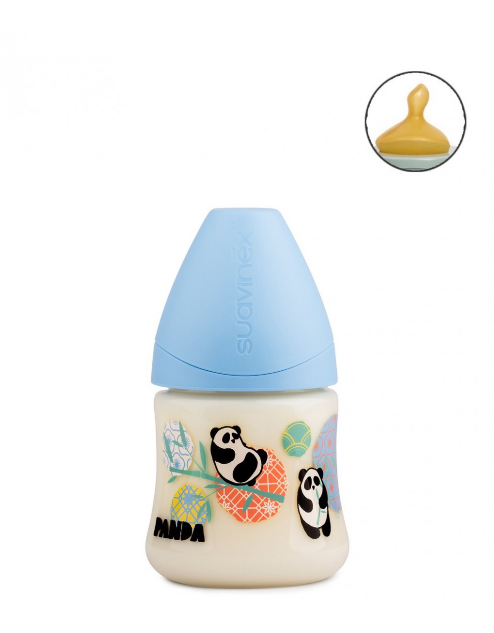 Biberón Suavinex Panda Azul 150 ml Cau