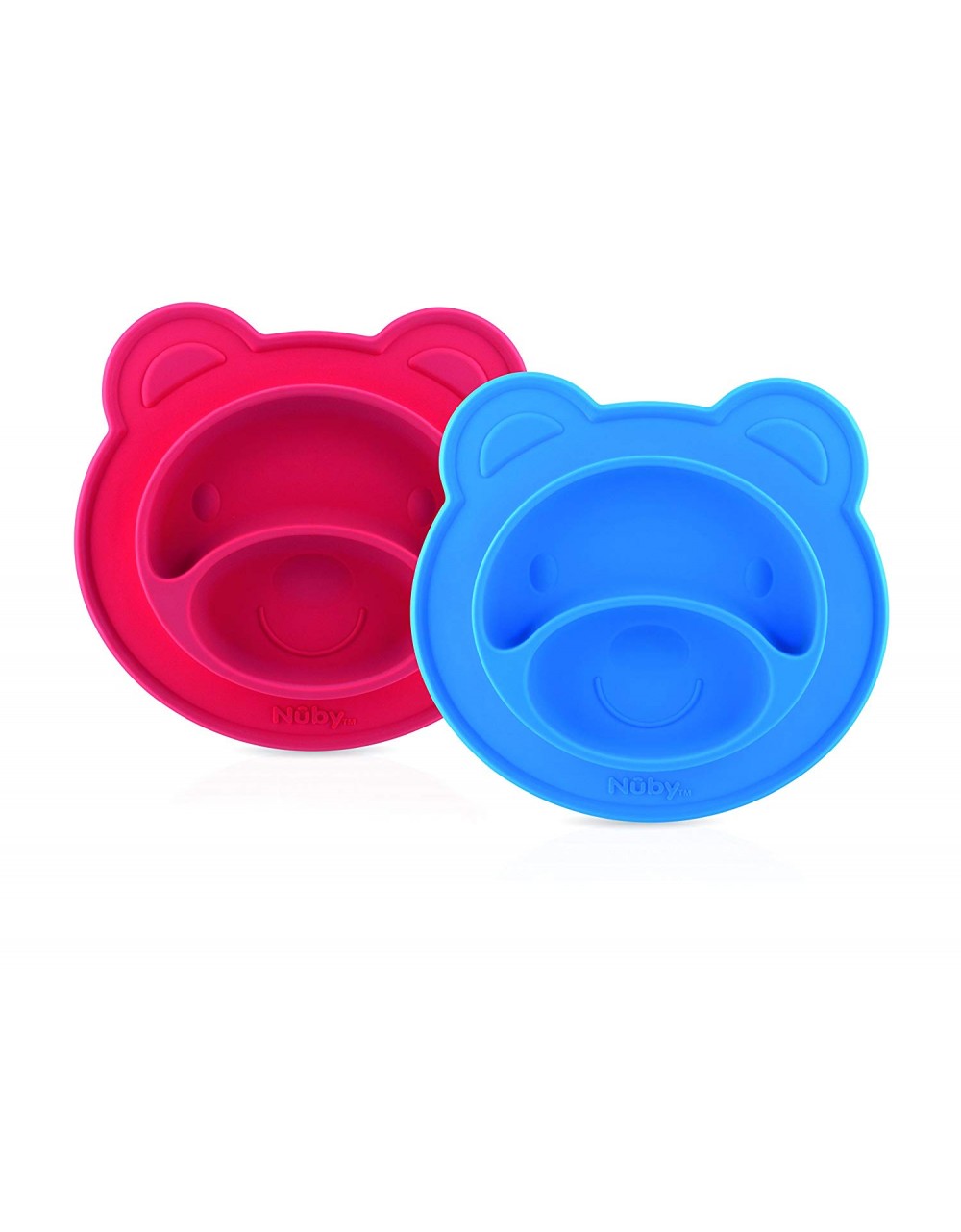 Plato con Ventosa de Silicona Bear Nuby Rojo