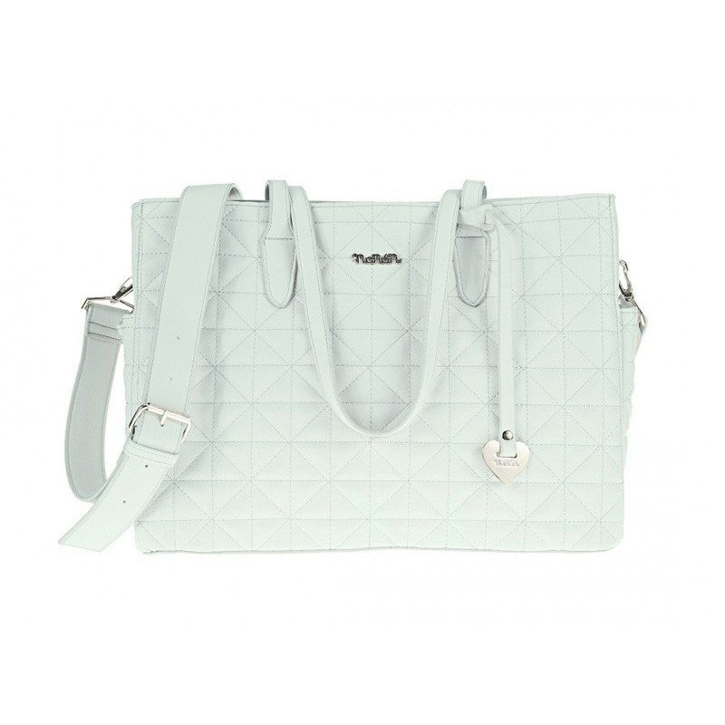 Bolso de mamá con asas azul - Pastel