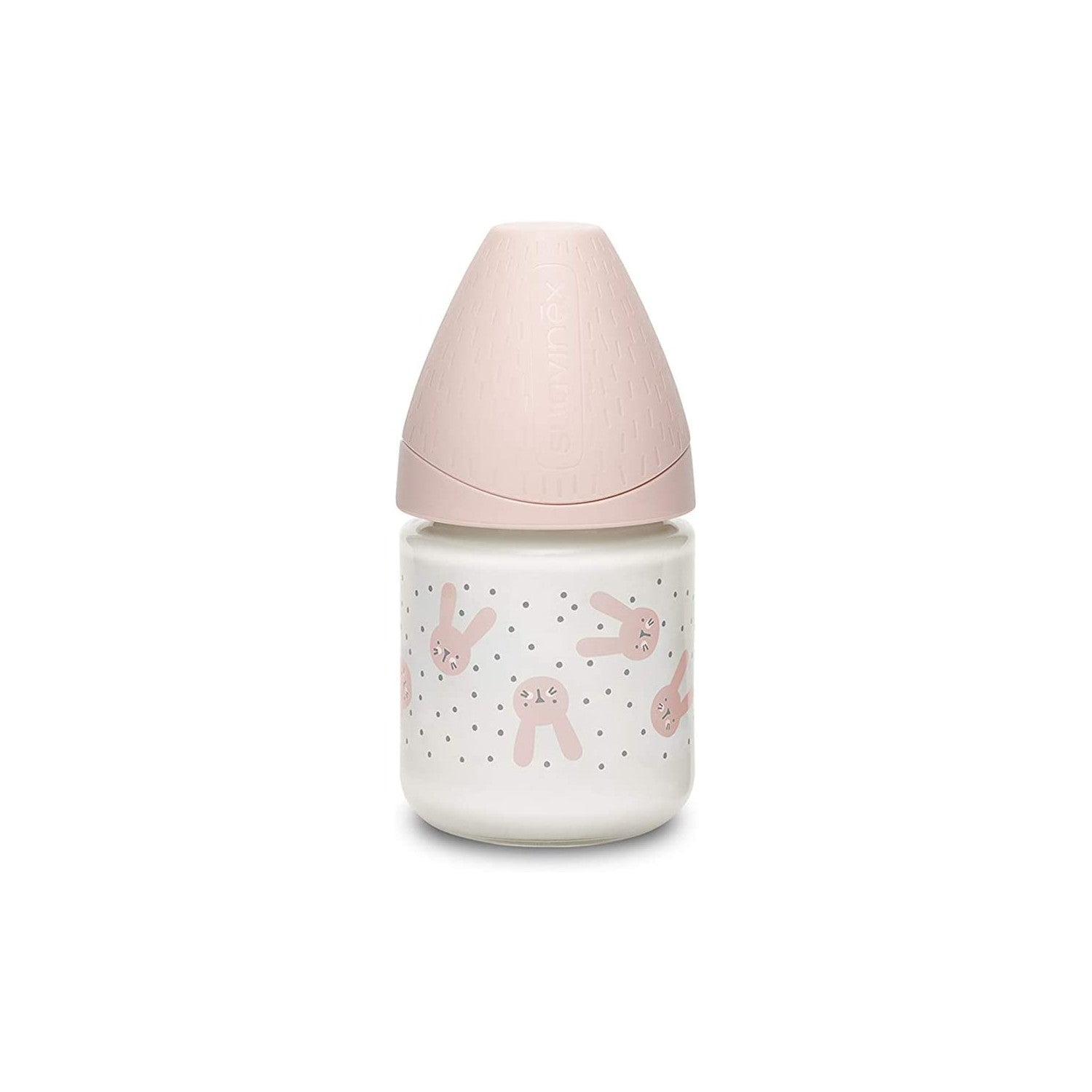 Biberón Hygge Baby Conejo Topos Rosas - Flujo Lento 120 ml