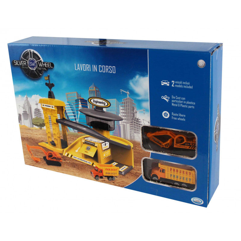 Playset Ciudad con 2 Vehículos - Obras en Construcción