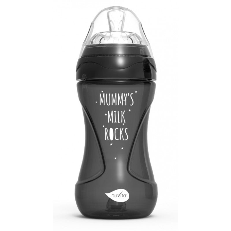 Mimic Cool Baby Bottle 250ml 2m+ Black