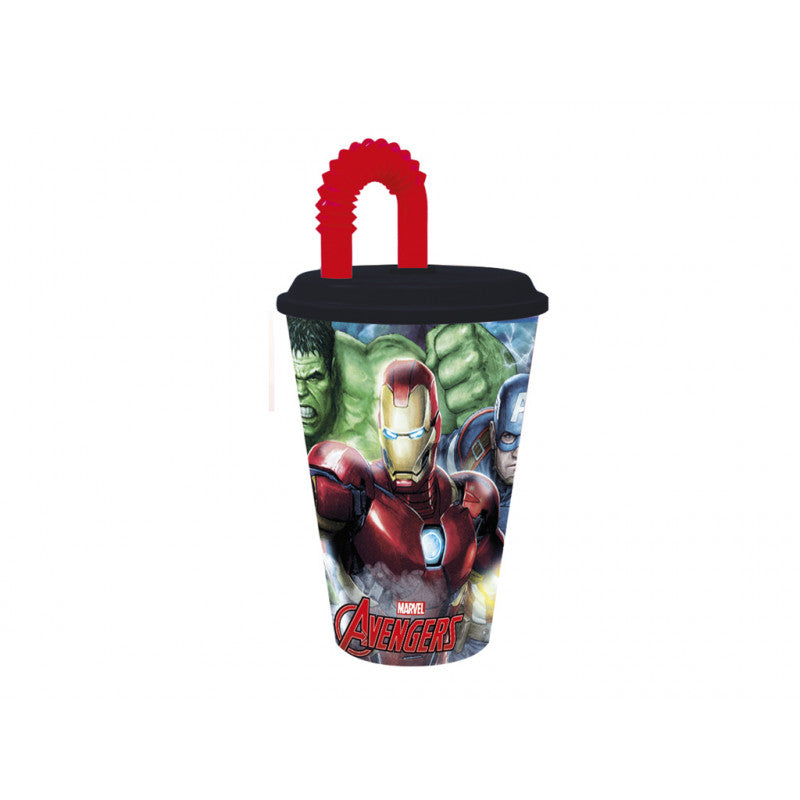 Vaso con pajita Los Vengadores