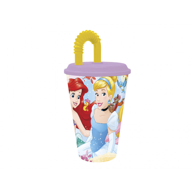 Vaso con Pajita Princesas