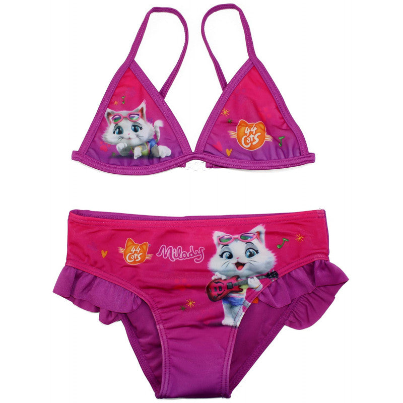 Bañador Bikini 44 Gatos Fucsia - 7/8 Años
