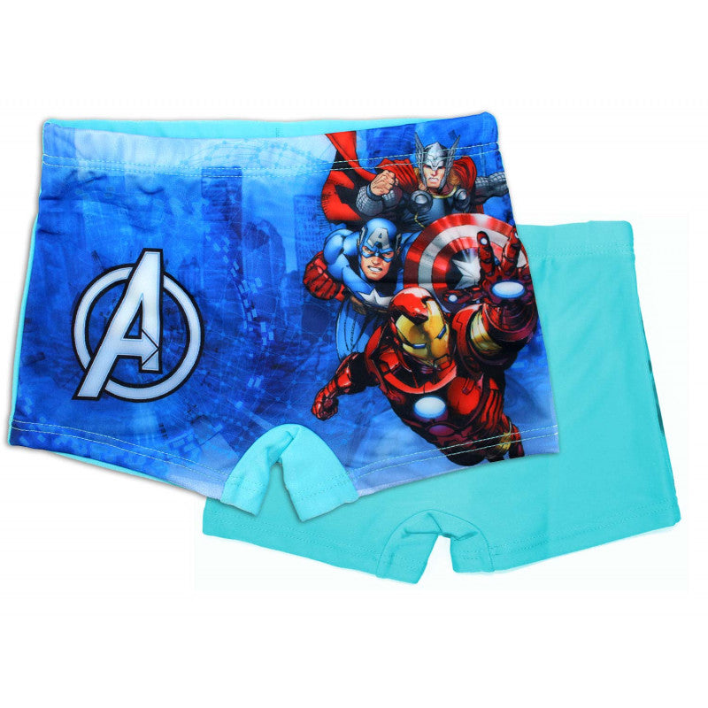 Light Blue Avengers Boxer Swim Trunks - 5/6 Years