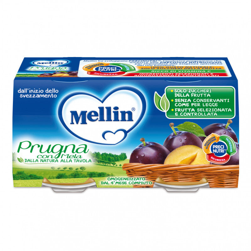 Puré de Ciruela con Manzana Mellin - 2 x 100 g