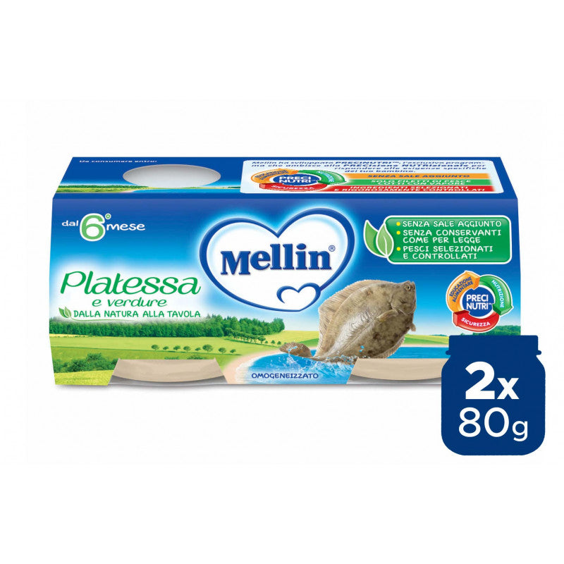 Pescado Platessa Mellin Homogeneizado - 2 x 80 g