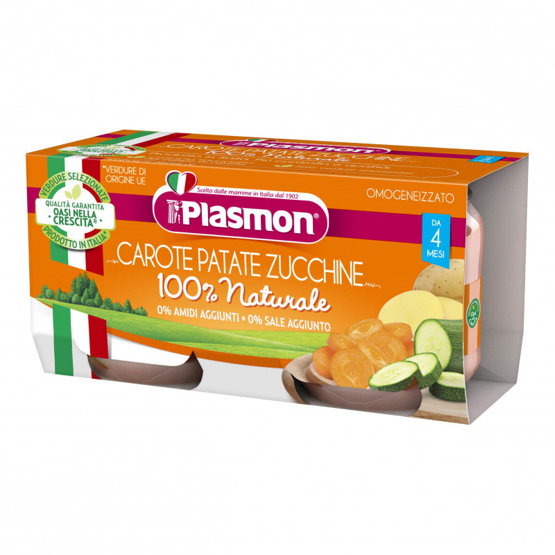 Puré de Zanahorias, Patatas y Calabacín Plasmon