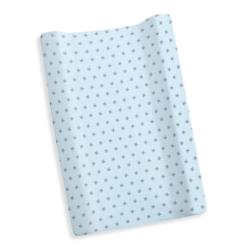 Funda de cambiador de punto de jersey azul claro