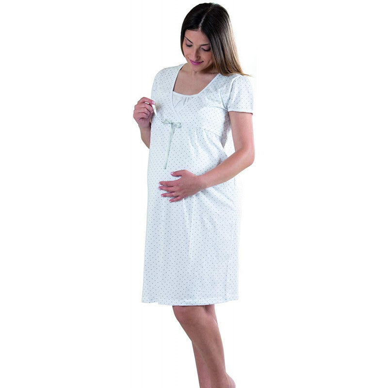 Maternity Nightgown with Bow