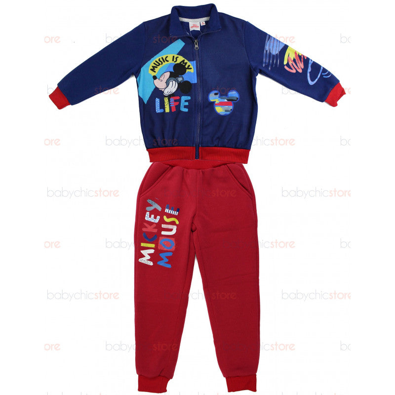 Conjunto de chándal Mickey Mouse - Rojo/Azul - 8 Años