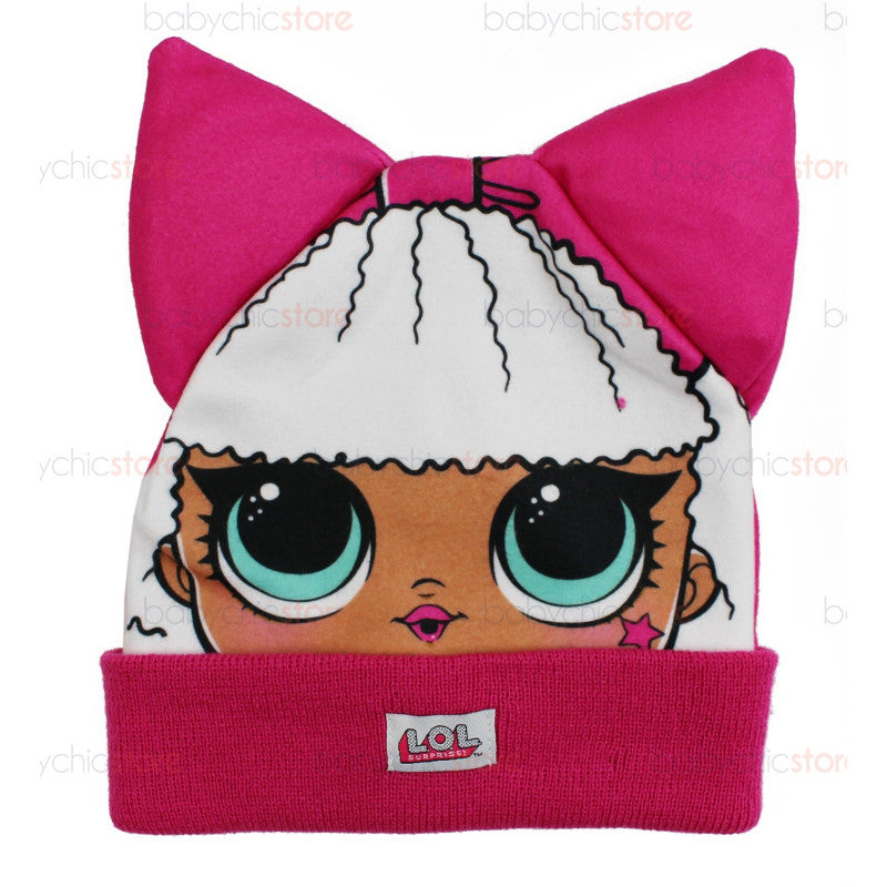 Set Gorro con Orejas y Guantes LOL - Rosa