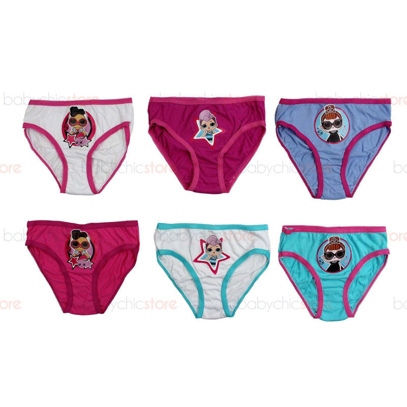 Set de 6 Slips LOL Surprise - 6/8 Años