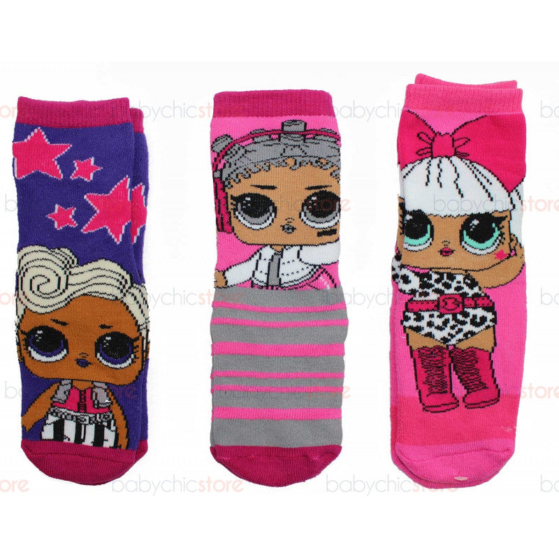 3 Pares Calcetines Antideslizantes LOL Surprise - 27/30