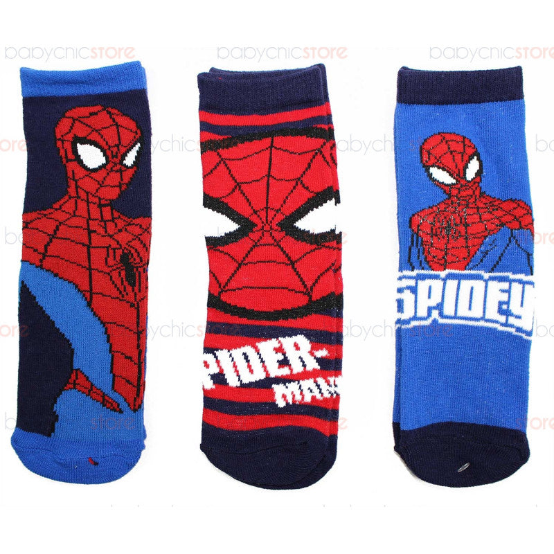 Set of 3 Pairs of Spiderman Socks - 31/34
