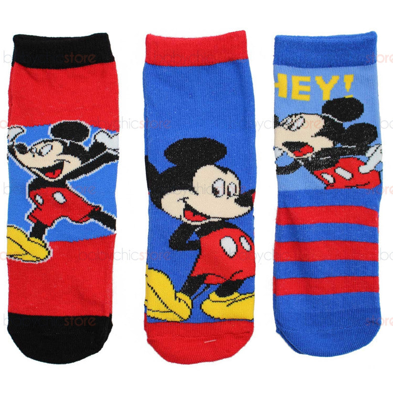 Set of 3 Pairs of Mickey Mouse Socks - 23/26