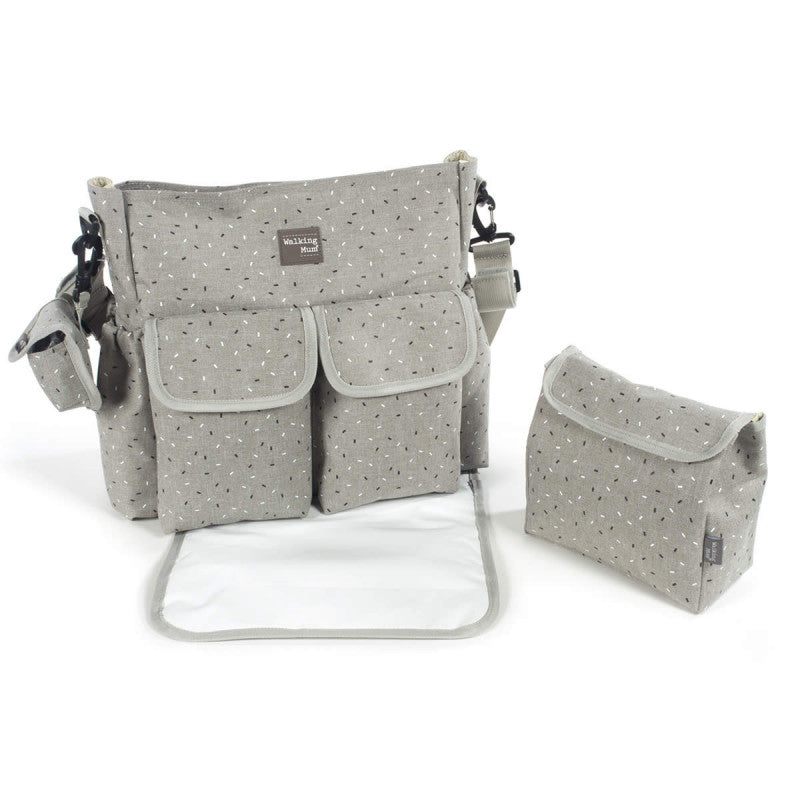 Bolso cambiador Walking Mum Confetti gris