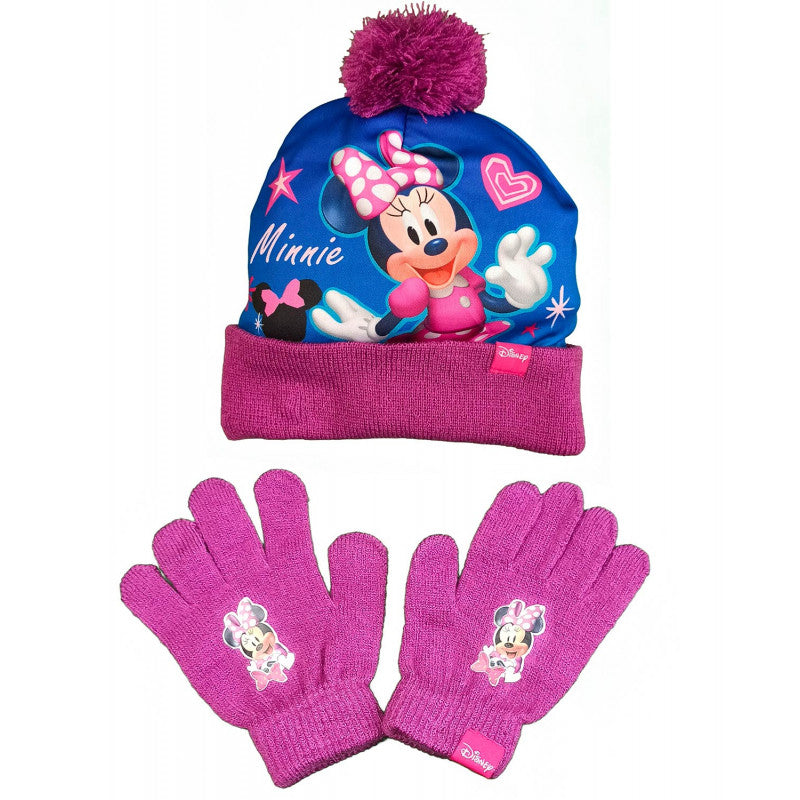 Set Gorro y Guantes de Minnie Morado