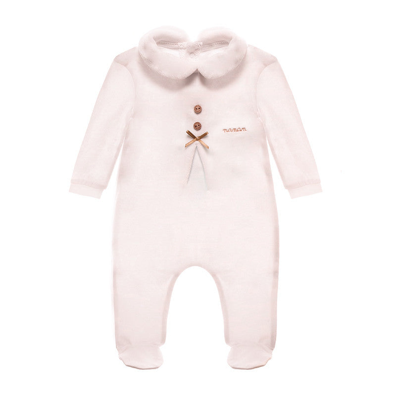 Pelele Rosa Corazón de Nata - 6 Meses