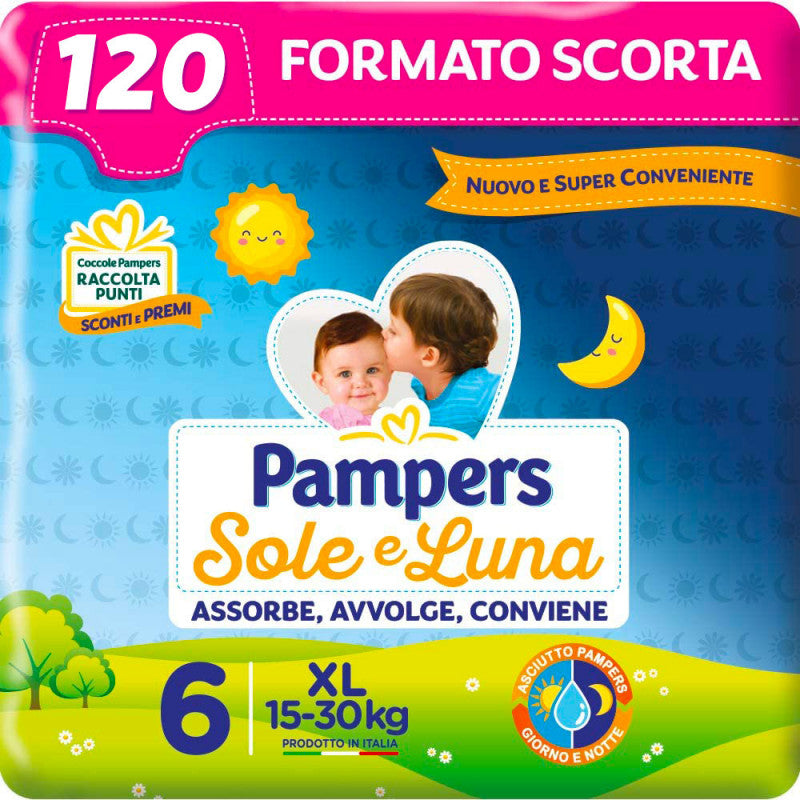 Pañales Pampers Sol y Luna Talla 6 - Paquete Ahorro