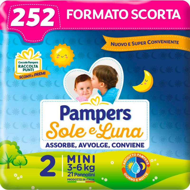 Pampers Sole e Luna Diapers - Economy Pack