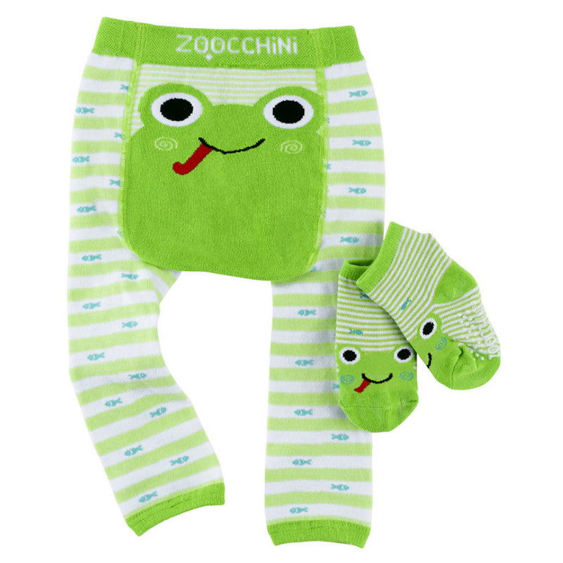 Conjunto Leggings y Calcetines Antideslizantes - Rana 6-12 Meses