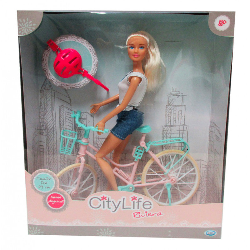 City Life - Muñeca con Bicicleta Riviera