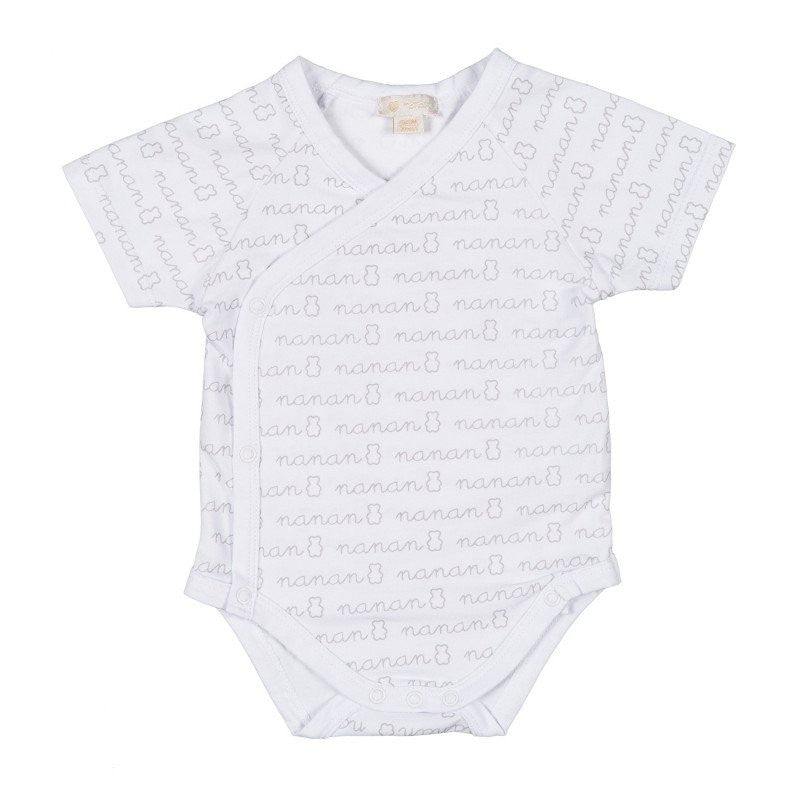 Body Manga Corta Nanan Blanco 0-3 Meses