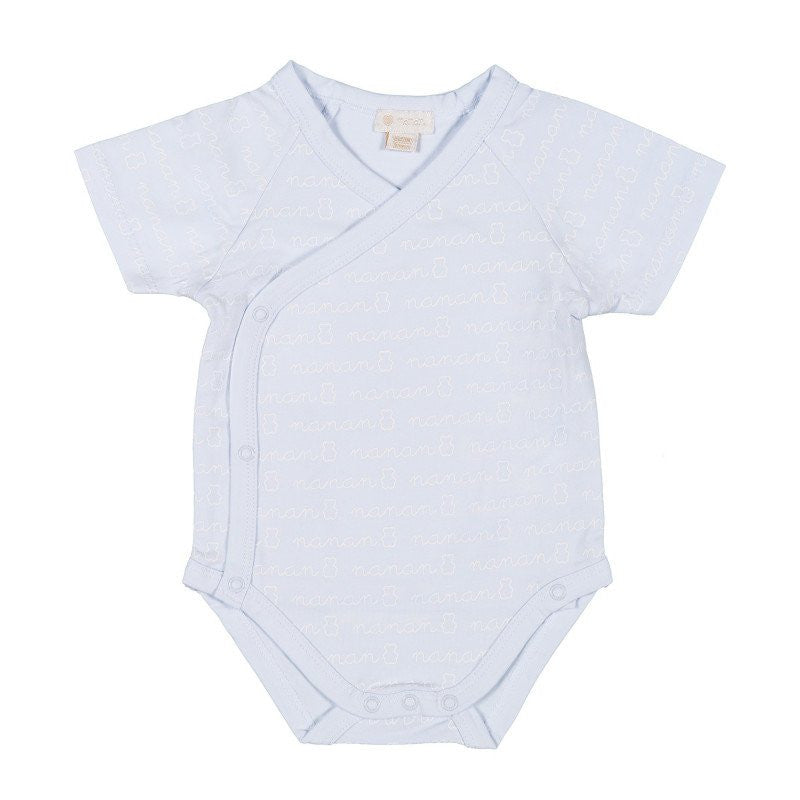 Body Manga Corta Nanan Azul 0-6 Meses