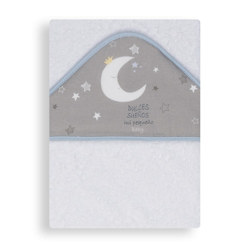 Albornoz para Bebé Luna - Blanco/Azul