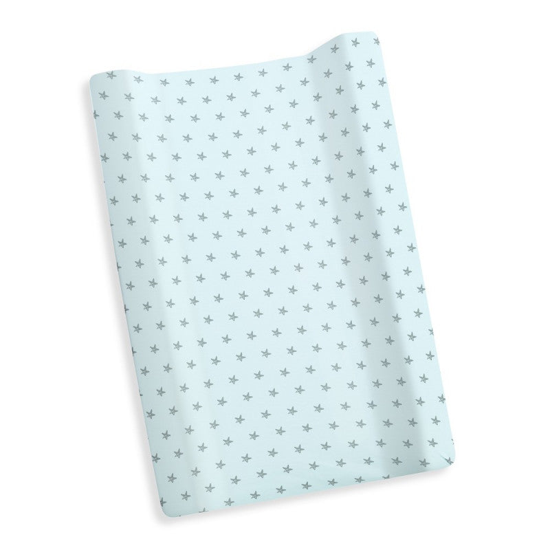 Funda de cambiador de punto de algodón color menta