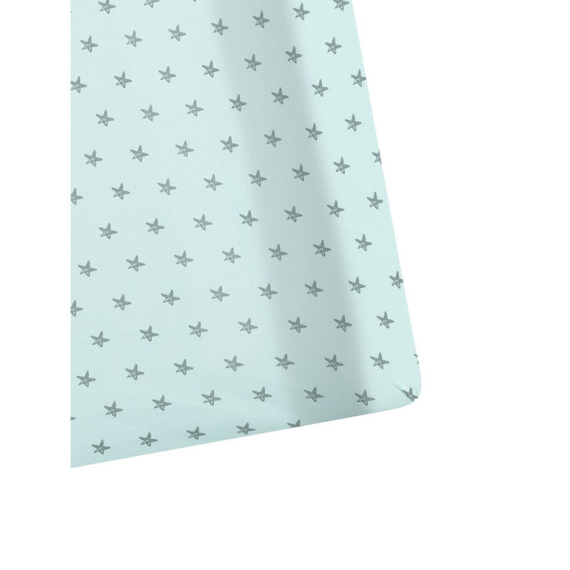 Funda de cambiador de punto de algodón color menta