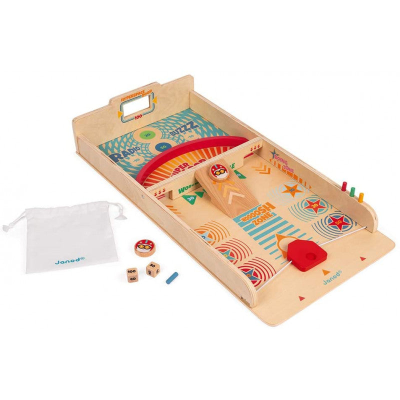 Juego Lanzador de Discos de Madera