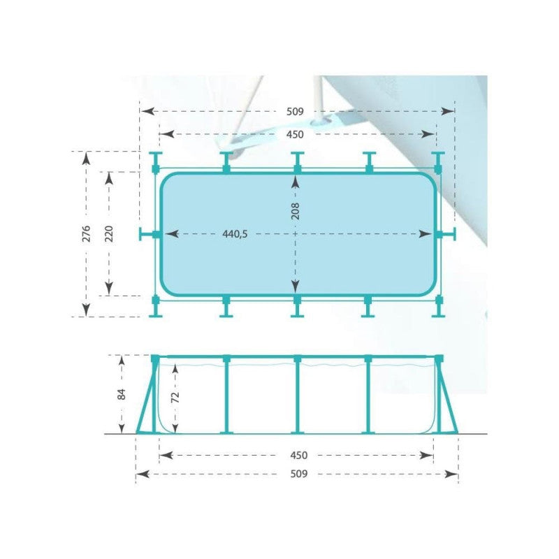 Piscina Rectangular Procida Frame con Bomba - San Marco