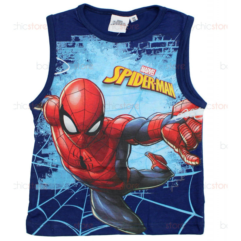 Blue Spiderman Vest - 3 Years