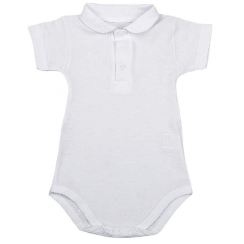 Baby short-sleeved polo-style bodysuit - 1 Month