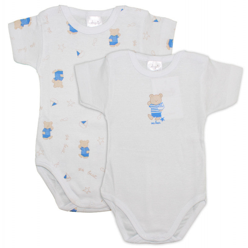 Set 2 Bodies Osito Azul - 0 Meses